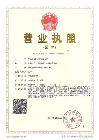 Company certificate 1